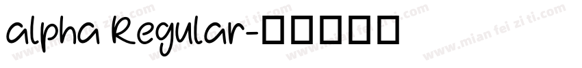 alpha Regular字体转换